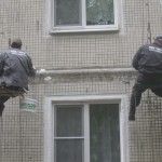 Герметизация межпанельных швов.